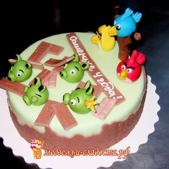 Торт Злые птички, Angry Birds, Злостные птички